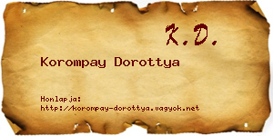 Korompay Dorottya névjegykártya