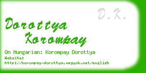 dorottya korompay business card